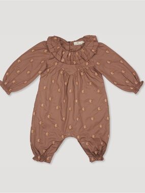EARLY SUNDAY brown coco floral romper